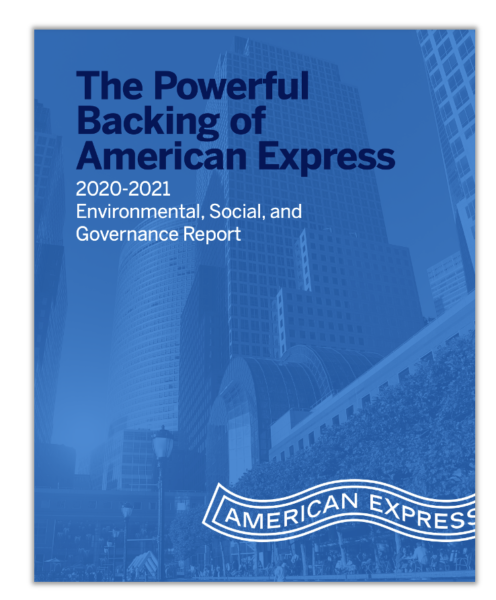 ESG social impact communications example: American Express