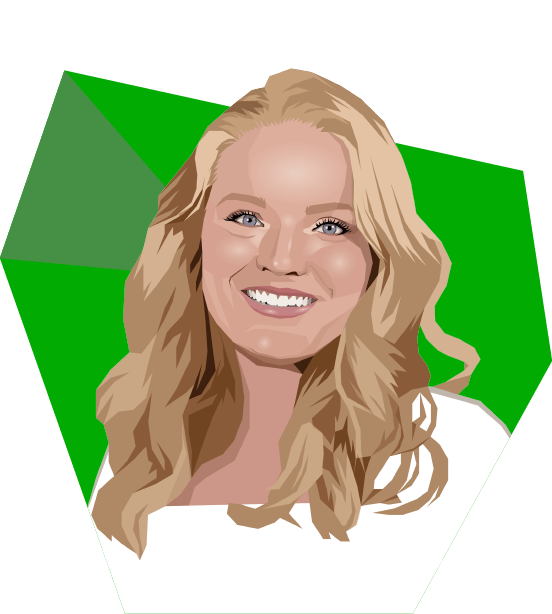 Illustrated portrait of Michelle Jaeger at Syndio
