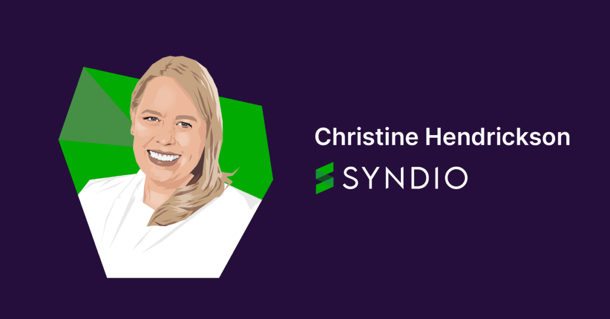 Illustrated portrait of Christine Hendrickson at Syndio