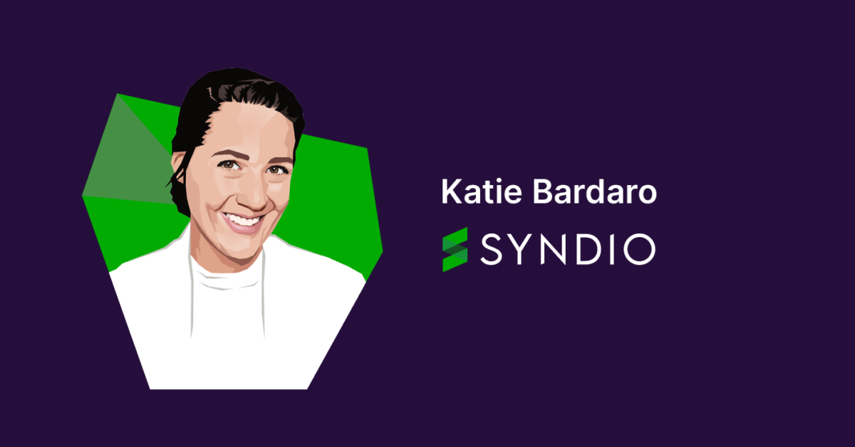 Illustrated portrait of Katie Bardaro at Syndio
