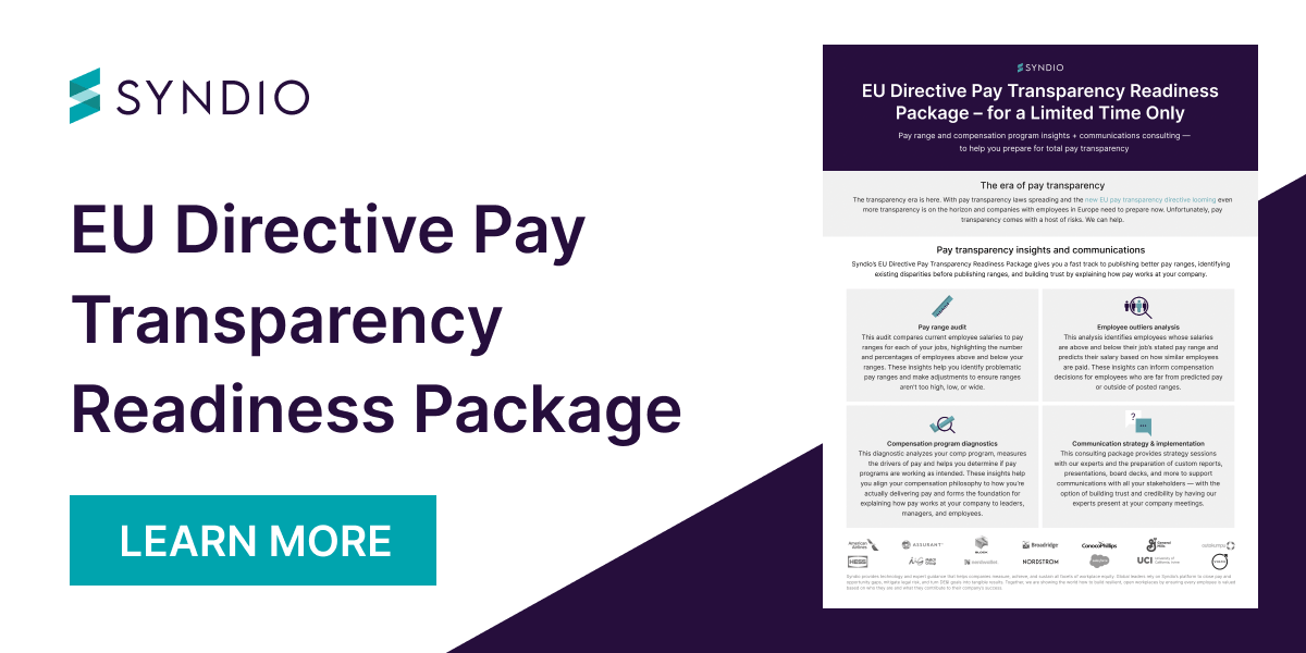 Syndio EU Directive Pay Transparency Readiness Package