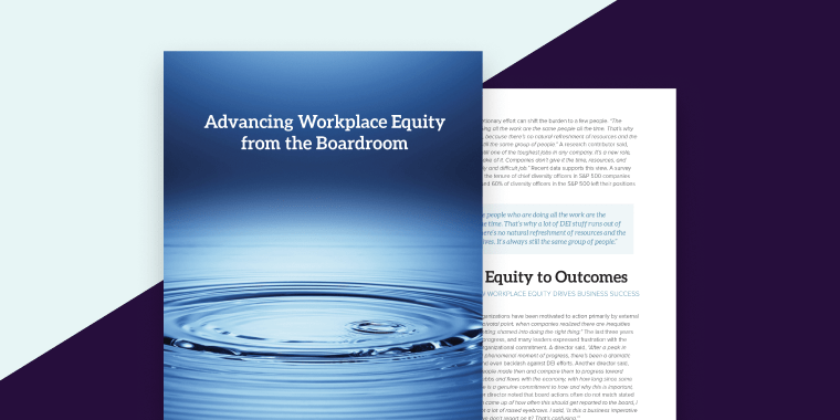 Advancing Workplace Equity from the Boardroom