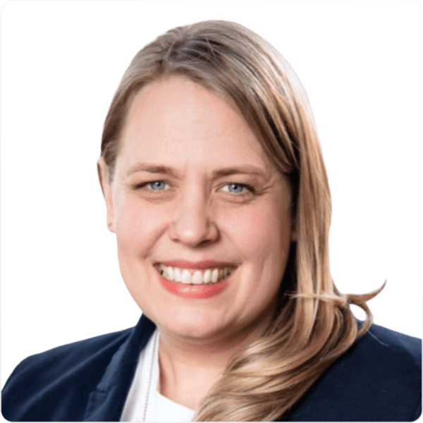 Illustrated portrait of Christine Hendrickson at Syndio
