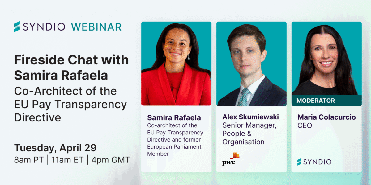 Fireside Chat with Samira Rafaela, Co-Architect of the EU Pay Transparency Directive