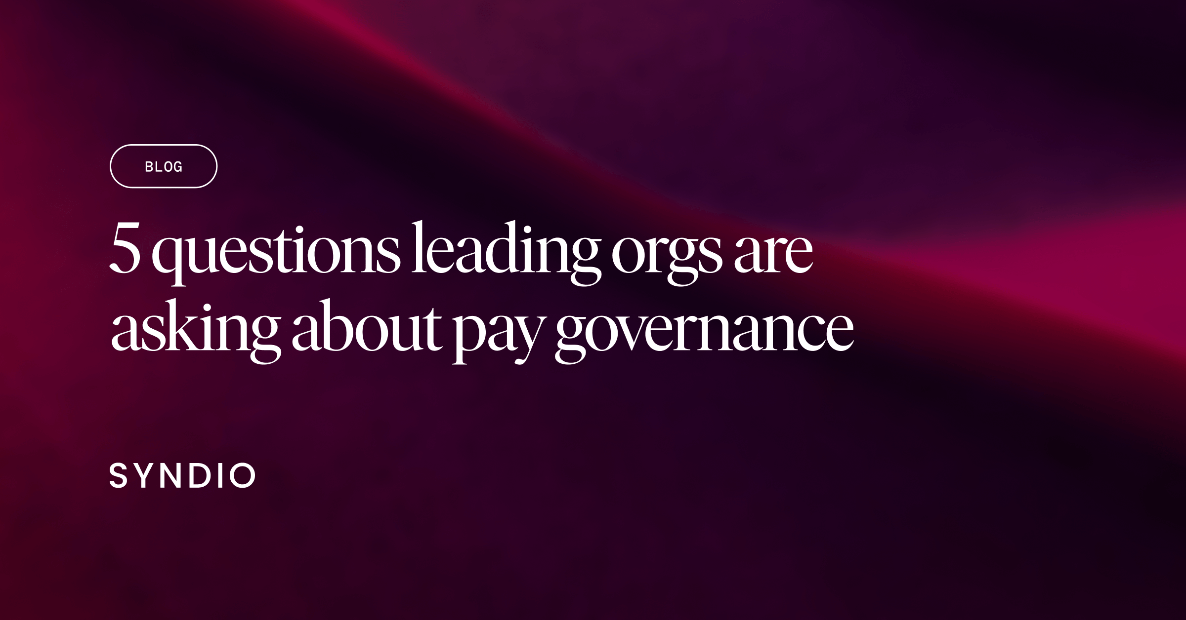 5 Questions Leading Orgs Are Asking About Pay Governance blog title